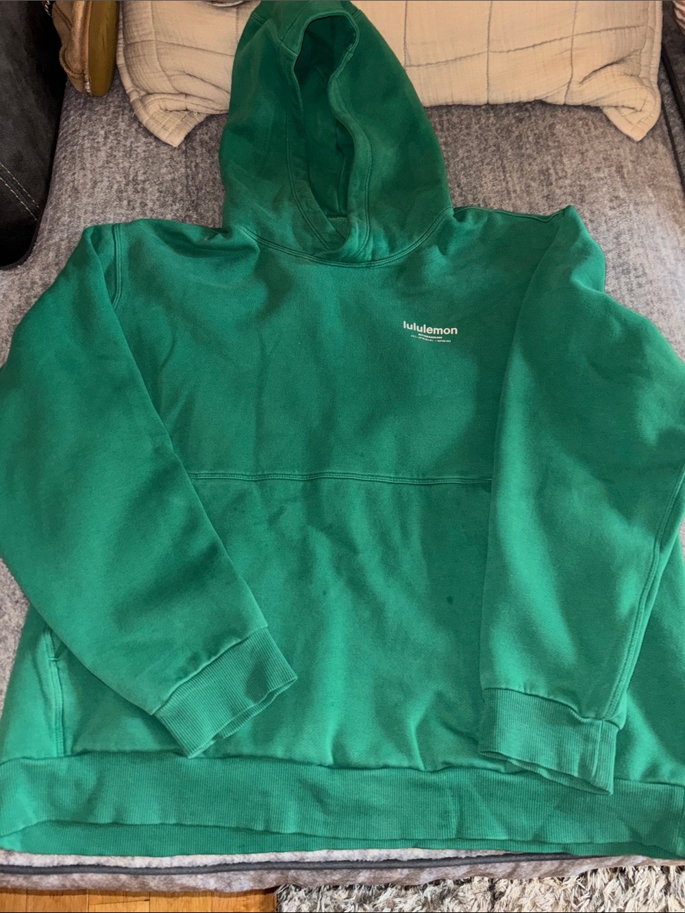 Lululemon Steady State Pullover Hoodie Better Each Day Wavy in Raceway Green